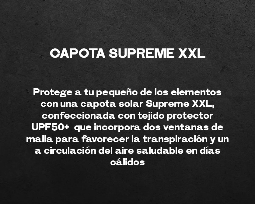 Cochecito Cybex Capota Supreme XXL Texto Descriptivo
